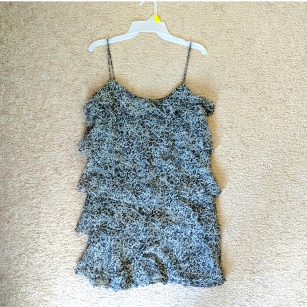 MNG Mango tiered ruffled dress